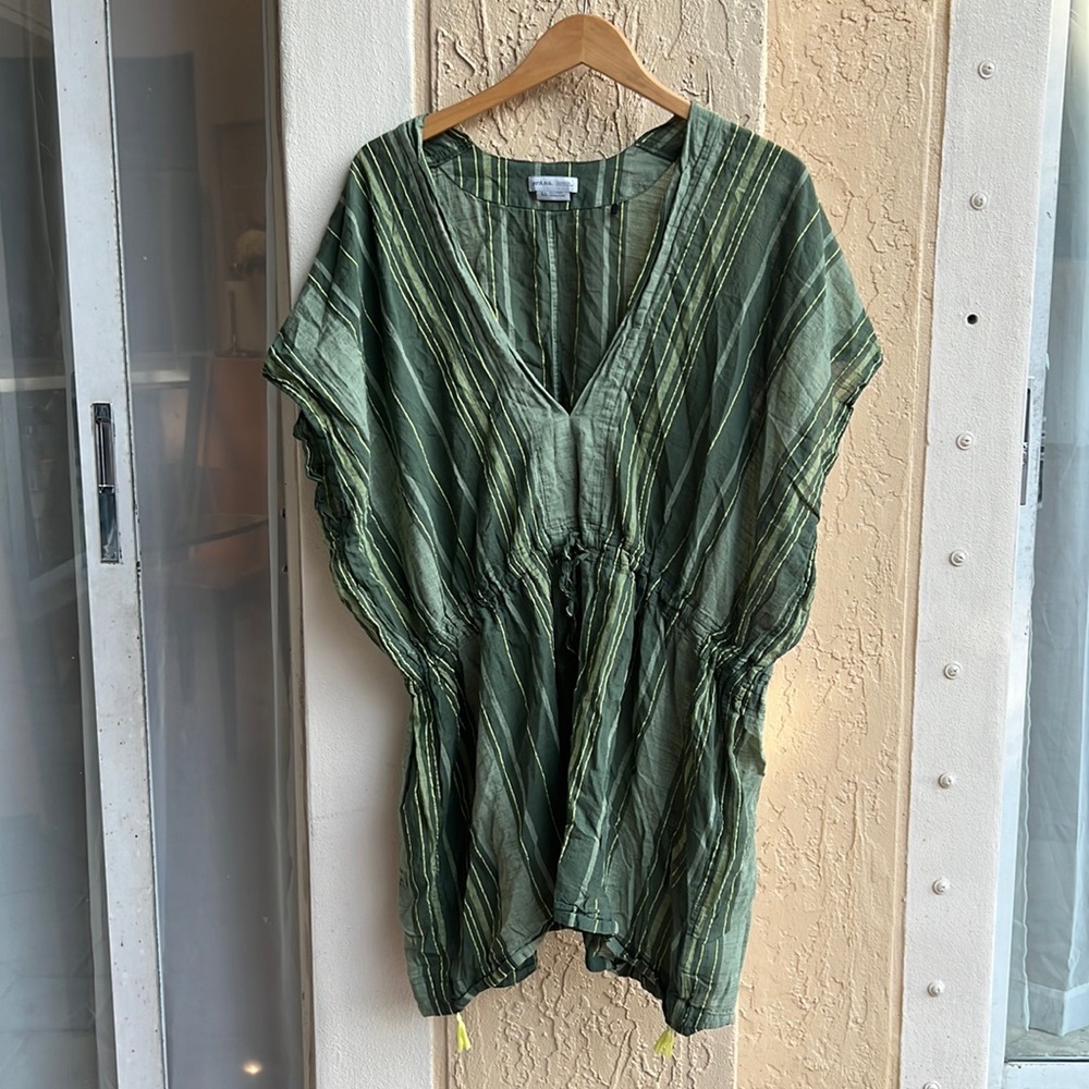 prAna Marina Bay Tunic Green Stripe Size XL
